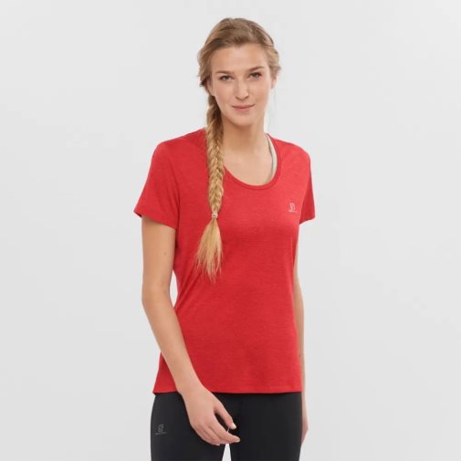 Red Salomon Agile Short Sleeve Women's T-Shirts | PH 01974Y